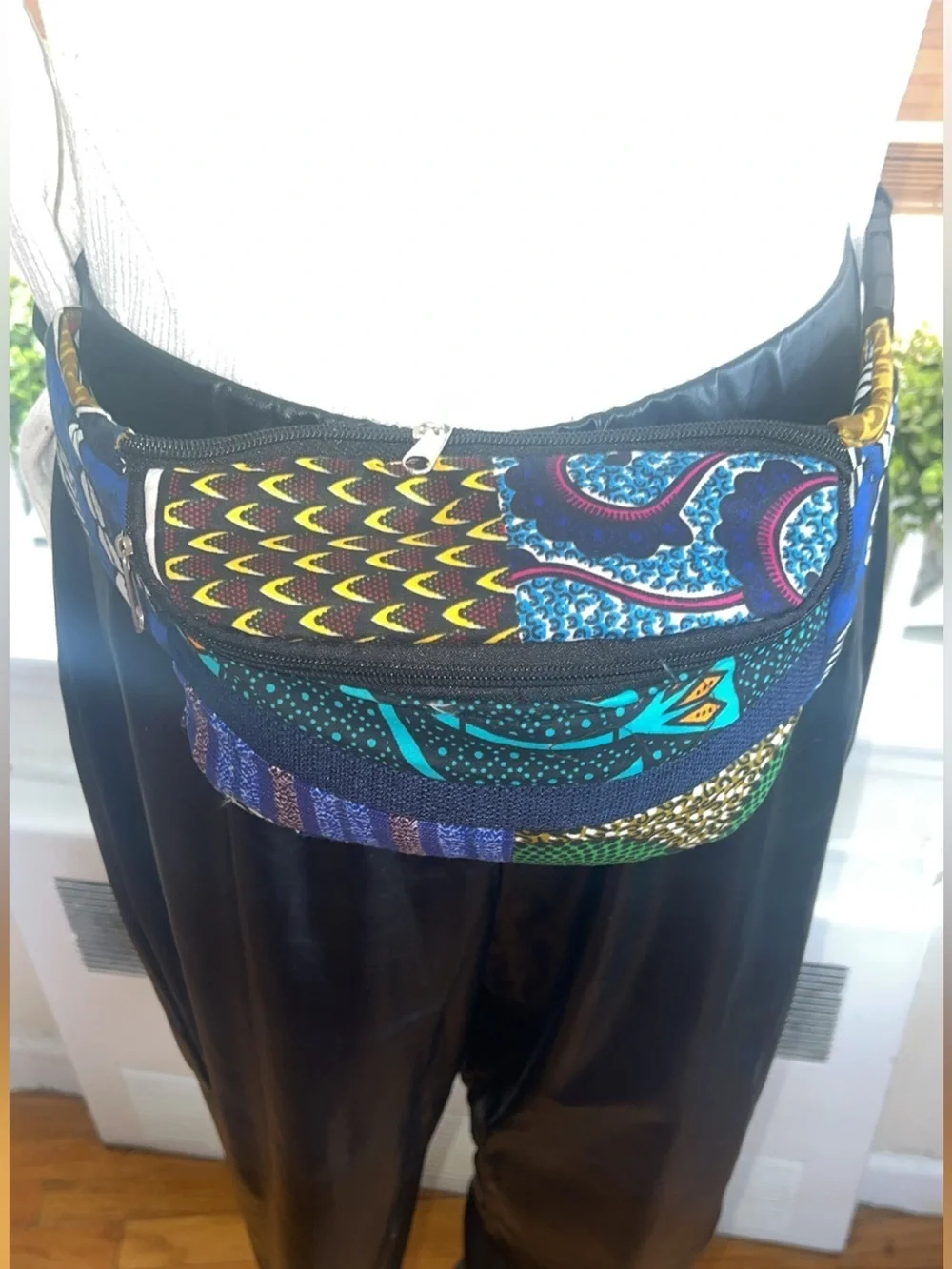 Handmade Ankara Fanny Pack, African Wax Print Crossbody Belt Bag